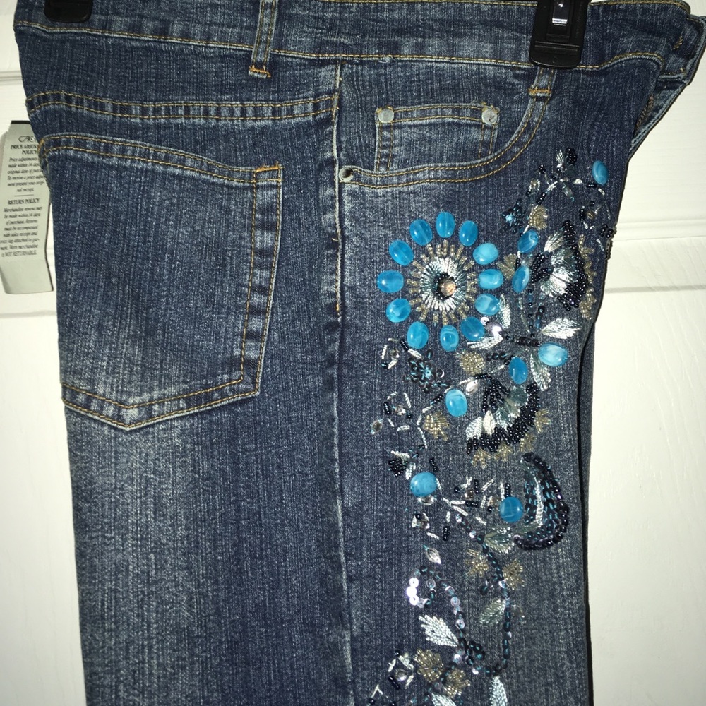 Cache Beaded Embroidered Denim - Picture 2 of 5